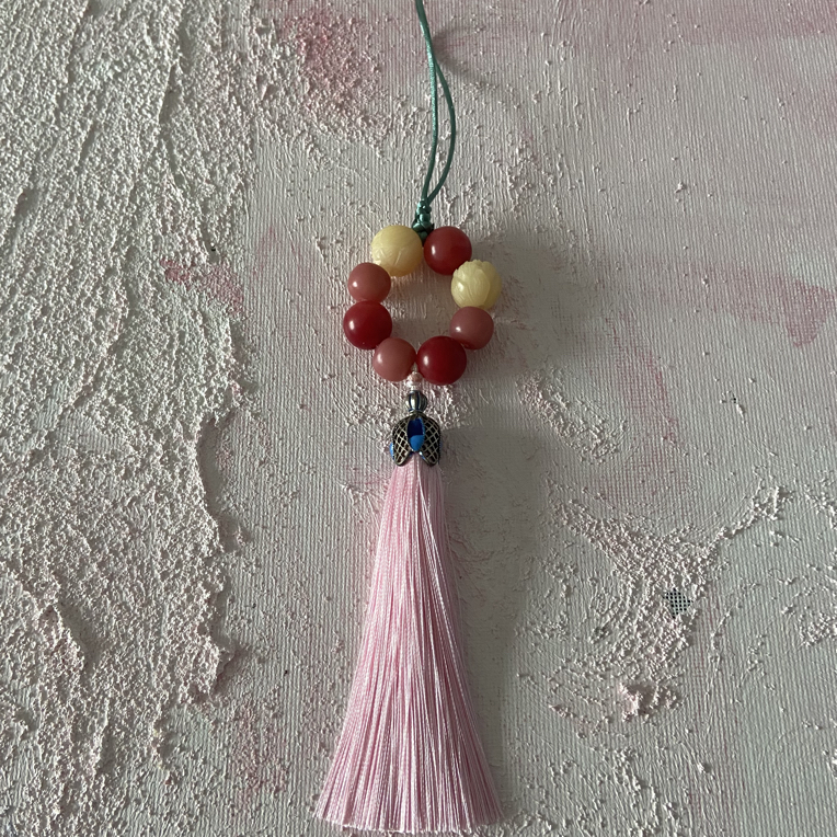 桃之夭夭岁岁莲莲菩提串珠挂件流通版