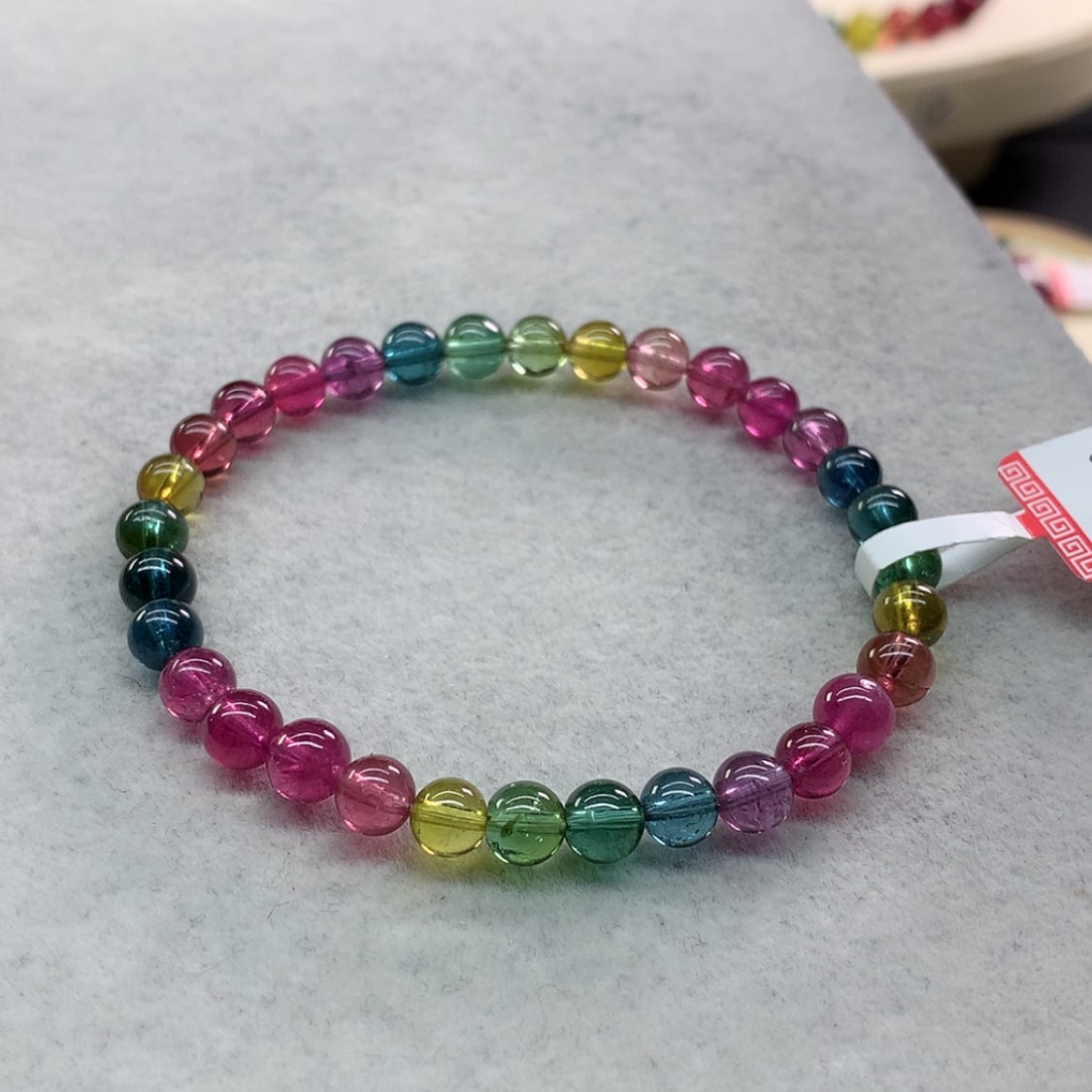 【闪购商品】手链未镶嵌碧玺碧玺艳丽色标单圈5.5