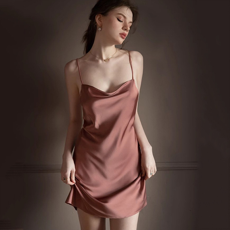 冰丝夏季吊带连衣裙A34