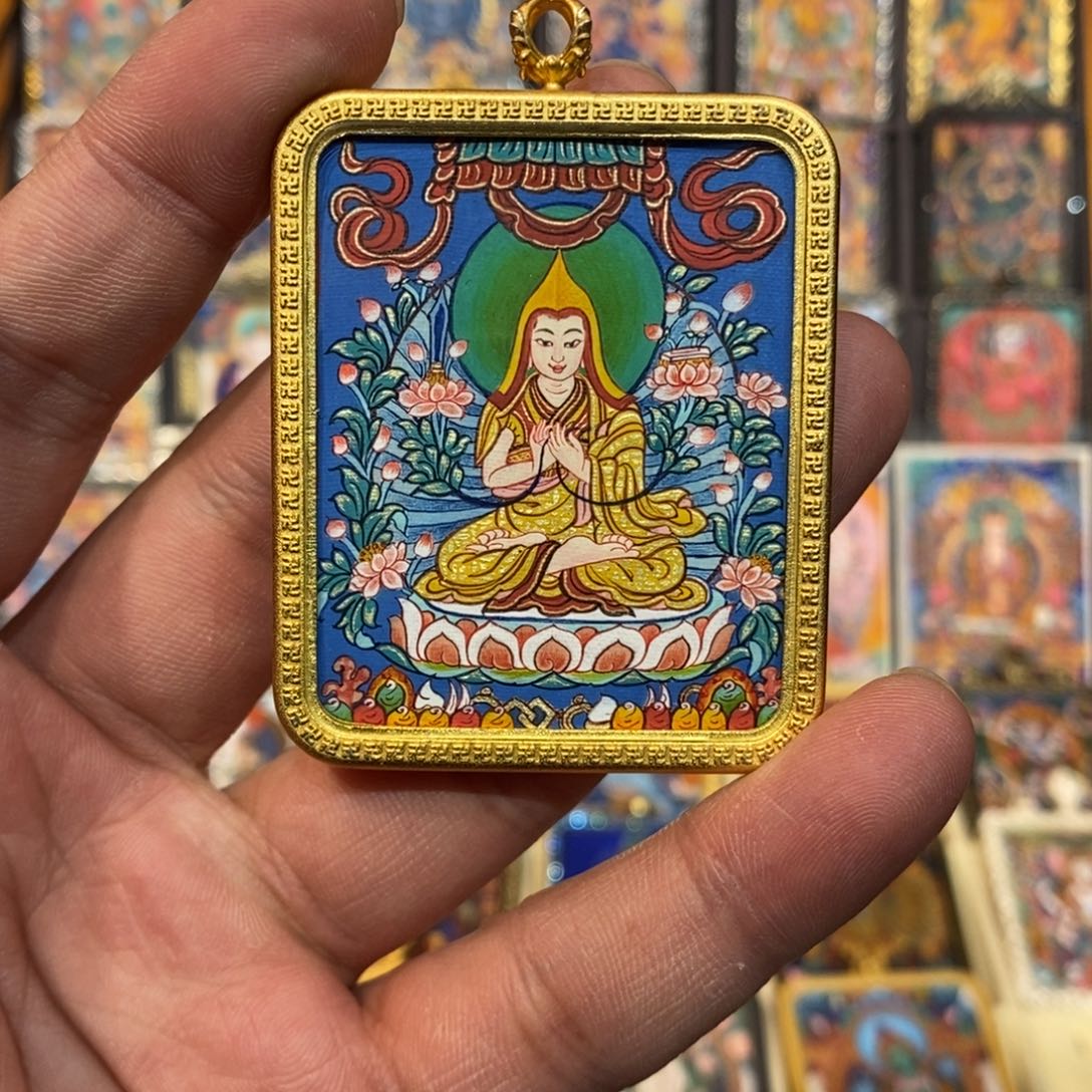 吊坠纯手绘唐卡宗喀巴