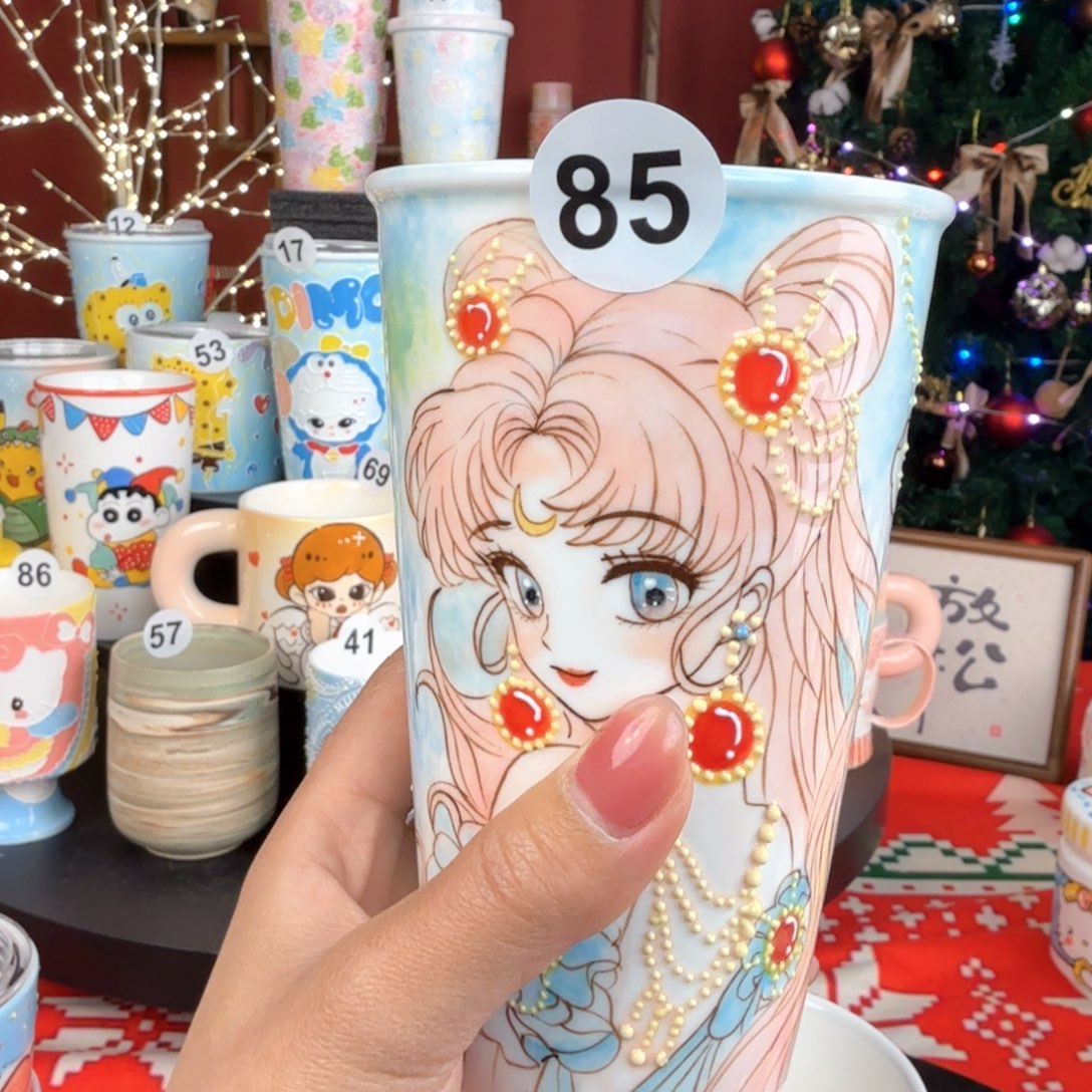 小***r陶景德镇手绘高温釉下彩玉泥