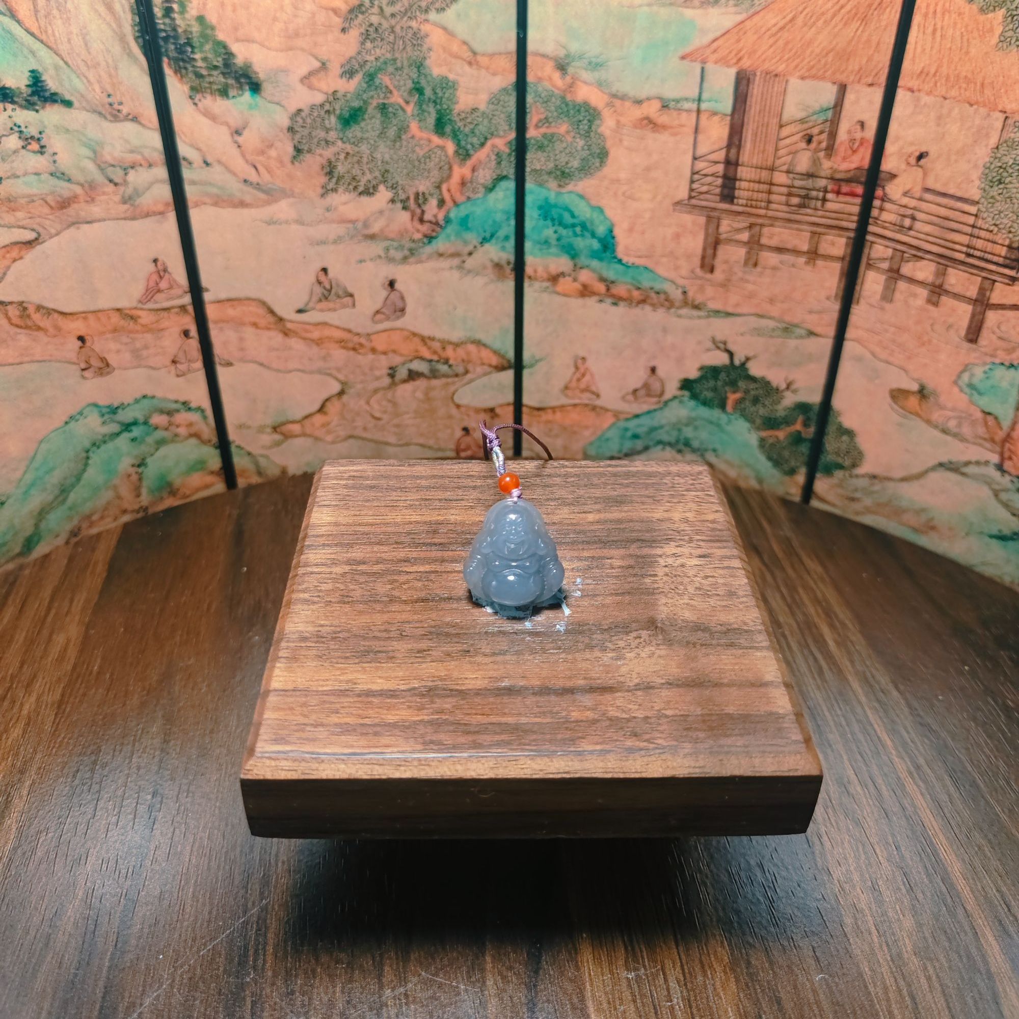 Q和田玉佛公吊坠1247