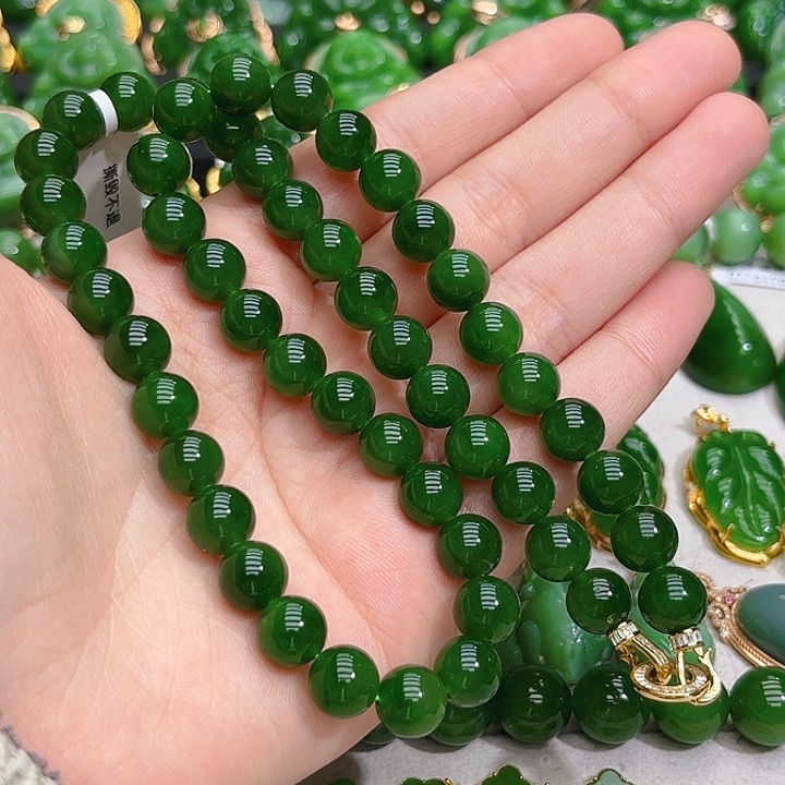 和田玉（碧玉）项链未镶嵌