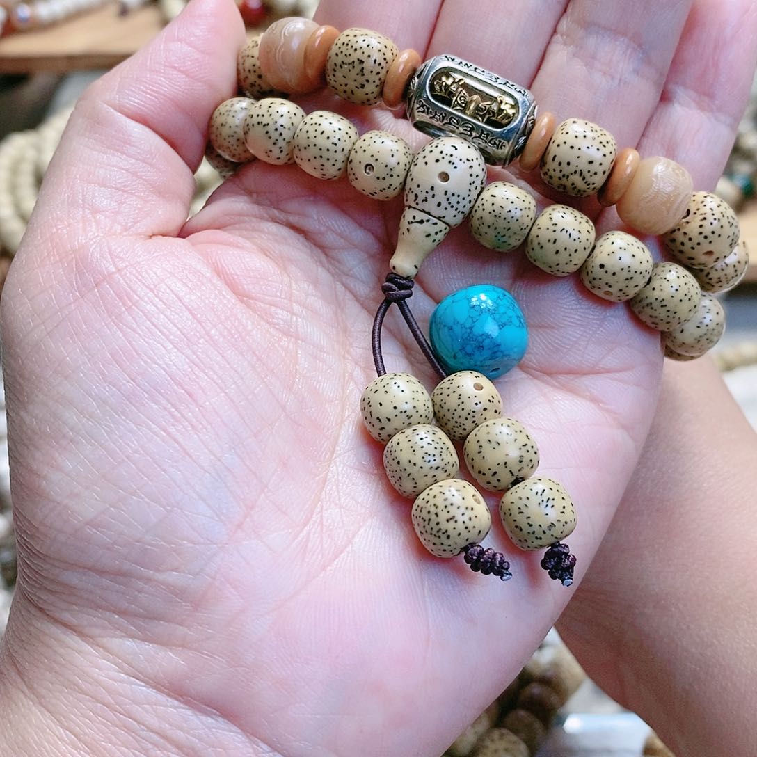 手串星月菩提定制两圈10*9m m