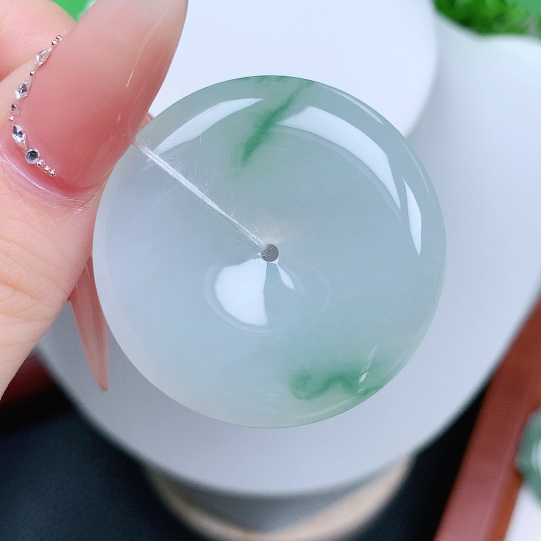 翡翠未镶嵌颈饰平安36.4-6