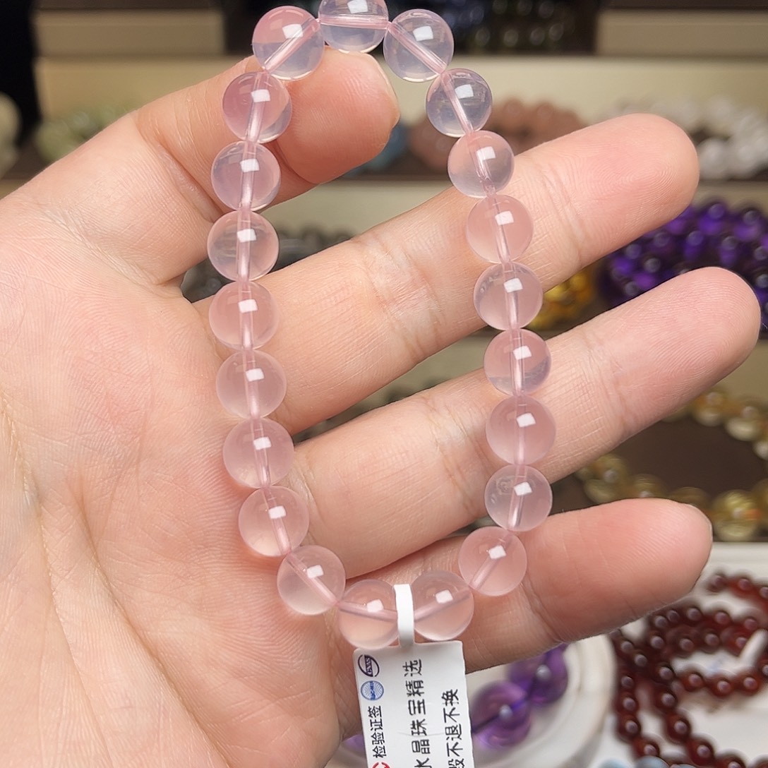 未镶嵌水晶手链粉水晶
