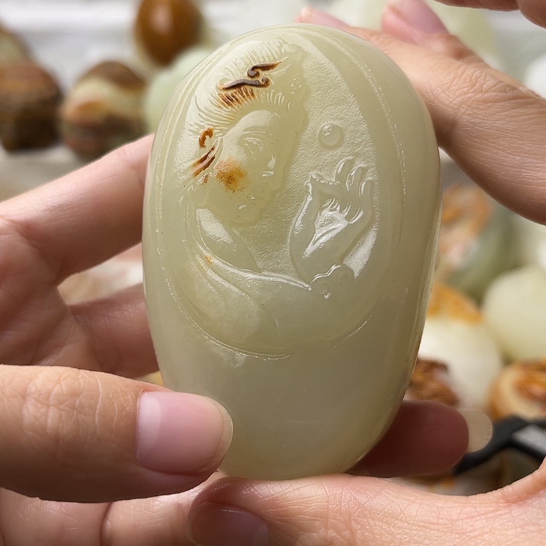 石材古青石不退换观音