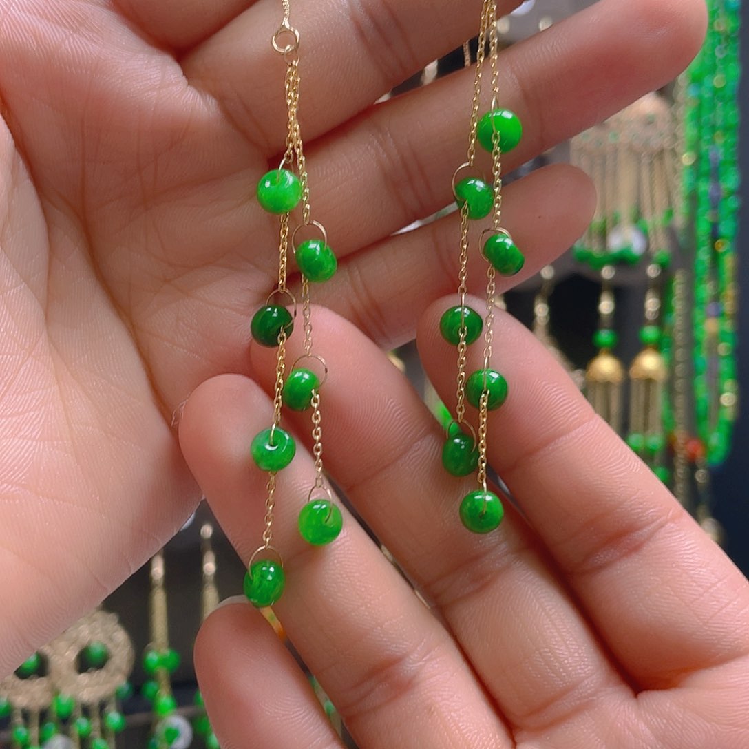 翡翠合金耳饰翡翠