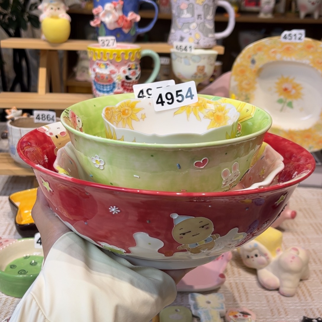 伊***尔瓷片4950-4954四个碗哈哈哈哈