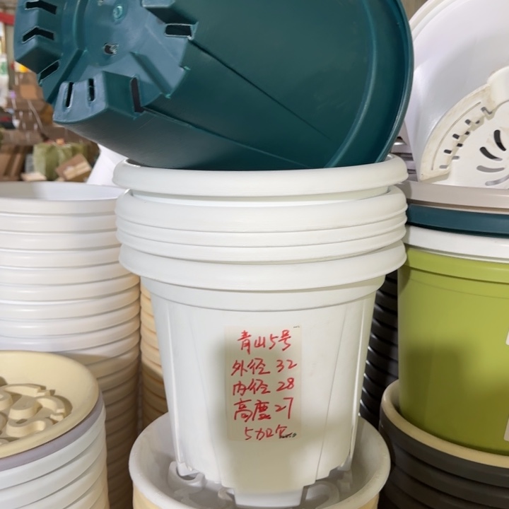 青山5加仑口径32无托军绿5个