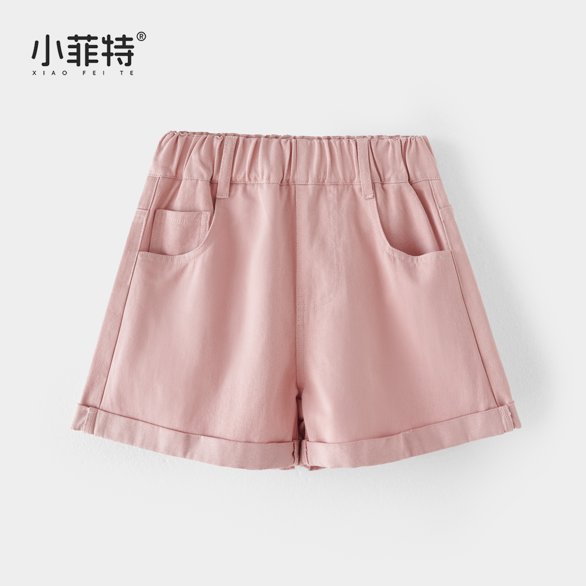 小菲特夏季新款女童纯棉透气薄款短裤儿童休闲裤子外穿JMKX51226