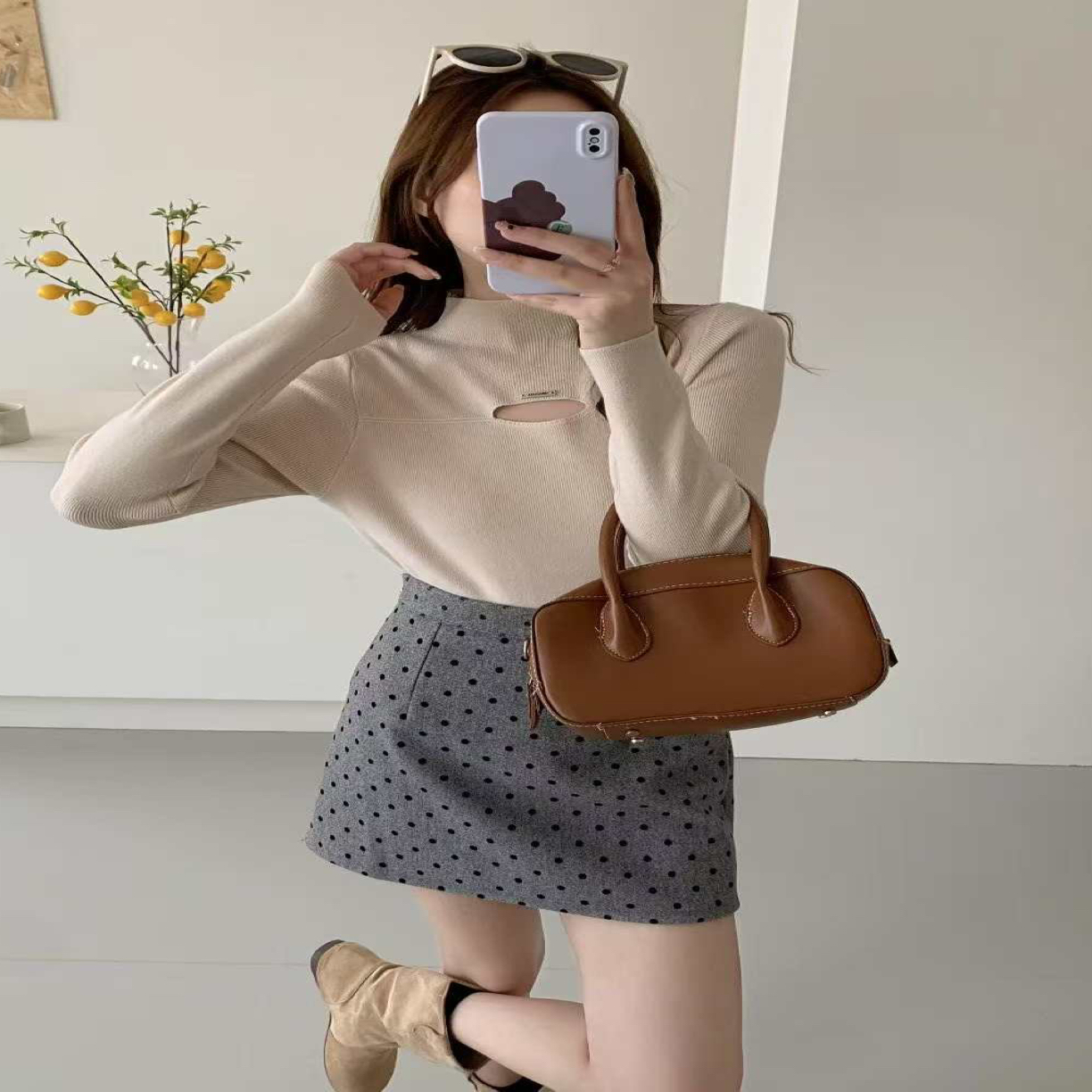 1104百搭纯色半高领加厚针织打底（肖肖）