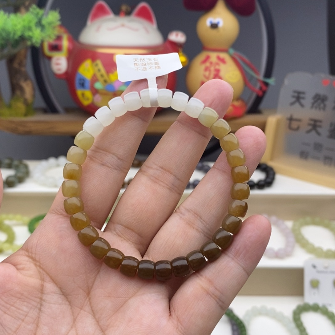 我***了未镶嵌手链和田玉