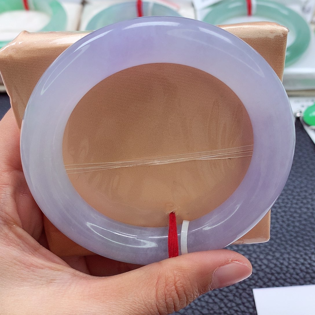 翡翠手镯未镶嵌57.5冰紫