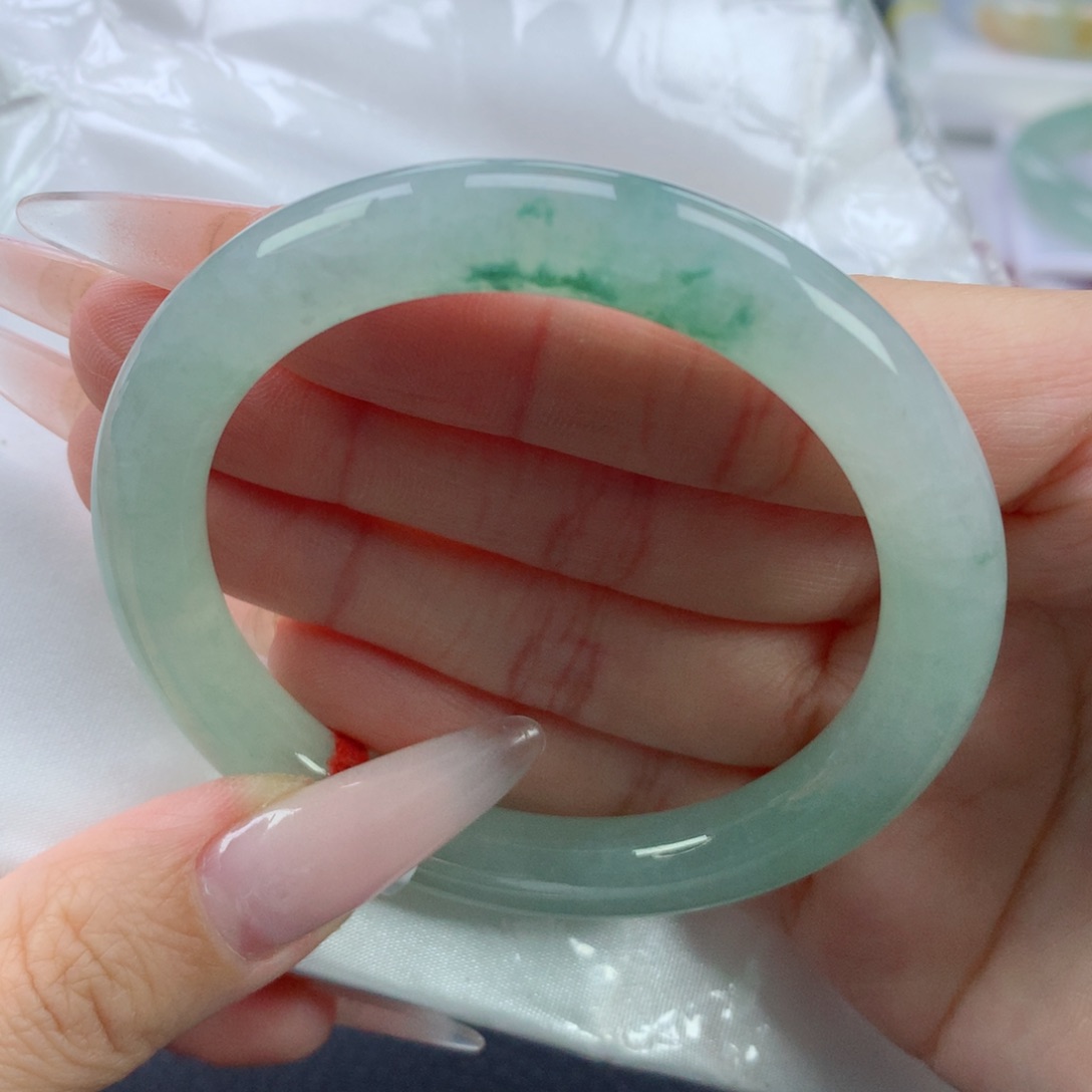 翡翠未镶嵌手镯缅甸天然翡翠A货53