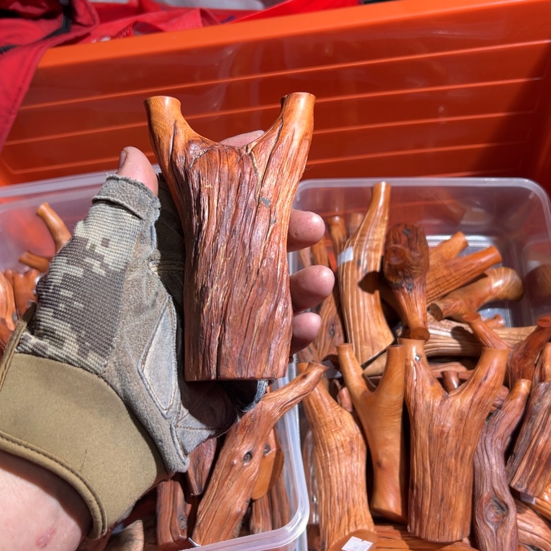 筝***。火琉璃树杈木弓手工制作