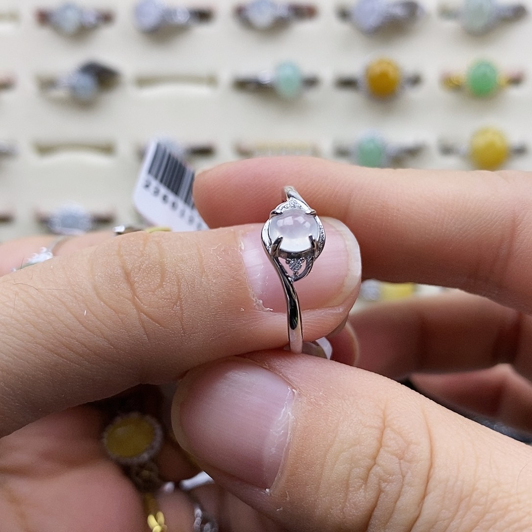 翡翠银S925镶嵌戒指