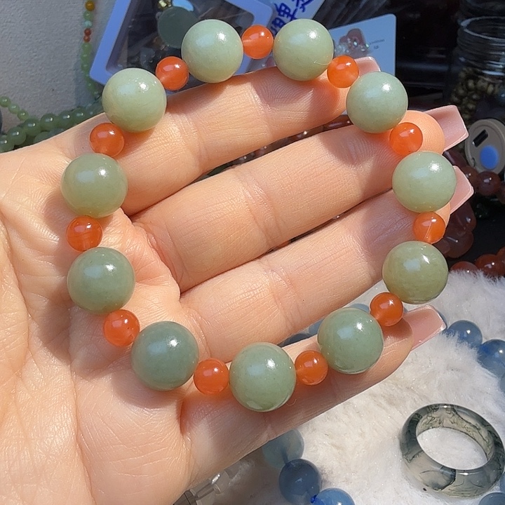 和田玉（青玉）未镶嵌手链和田玉