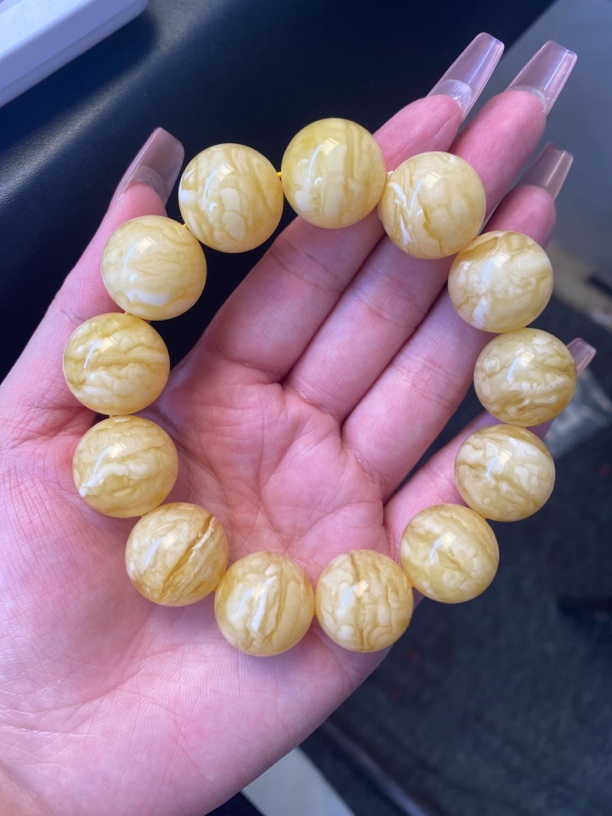 同料瓷白花虎皮圆珠18