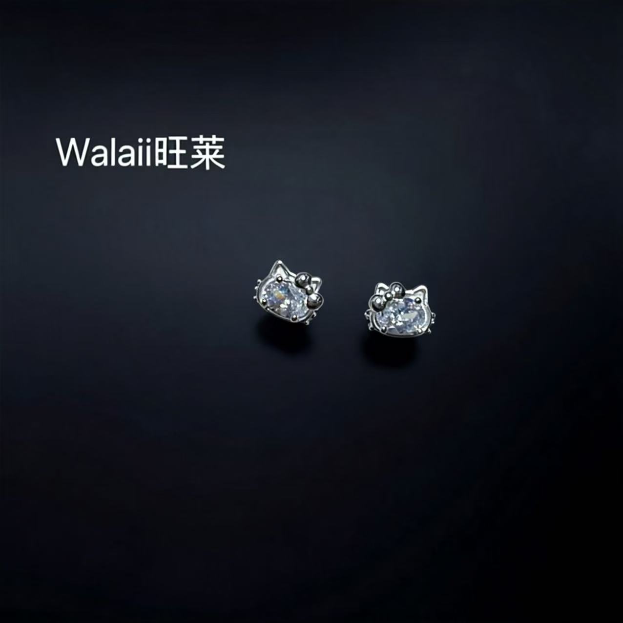 925银耳饰 旺莱 631 迷你KT闪锆银耳钉J75157205 凤选