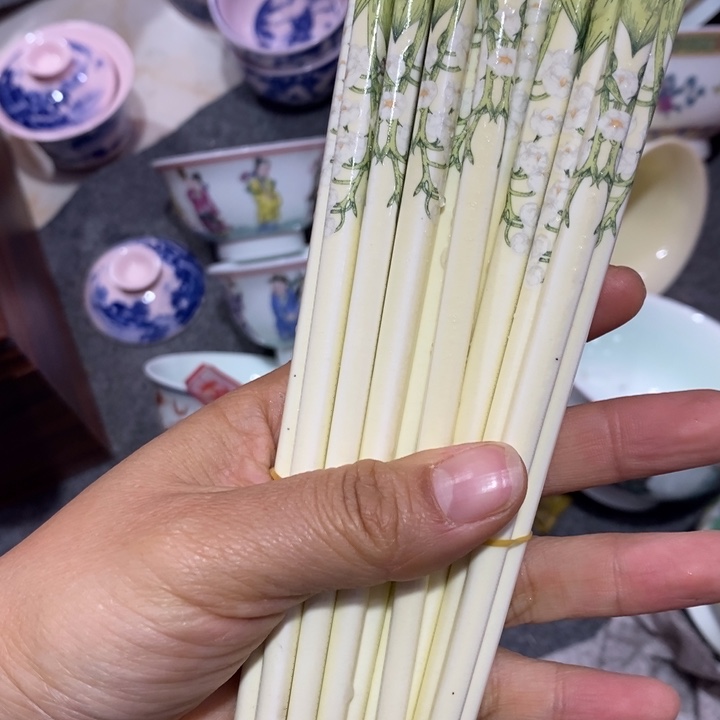 摆件瓷黄稀土筷子10双