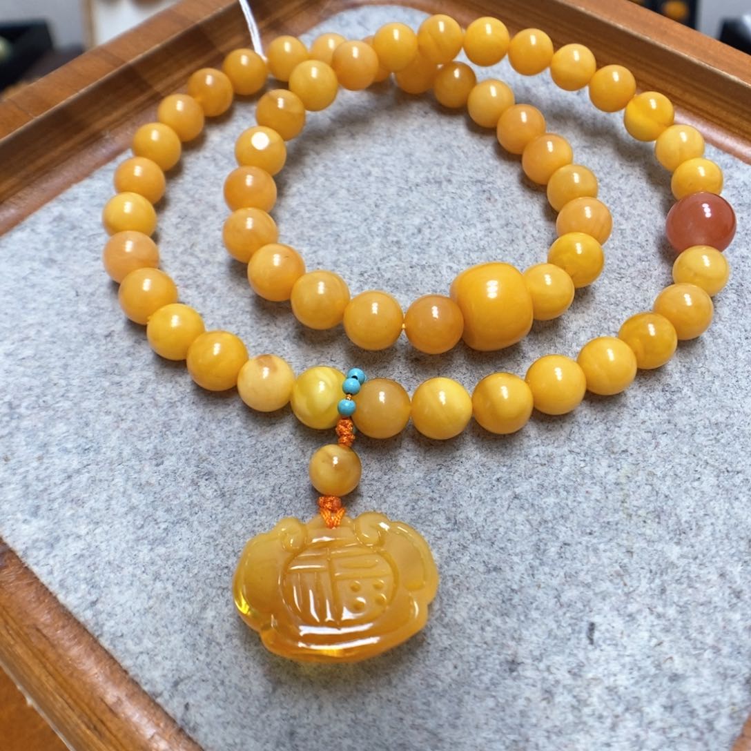 蜜蜡手串未镶嵌蜜蜡