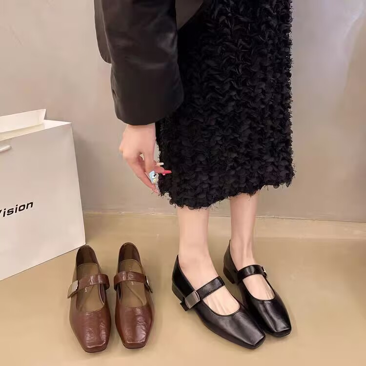 101-173新款女鞋宝妈开车平底鞋舒适柔软豆豆鞋百搭女单鞋