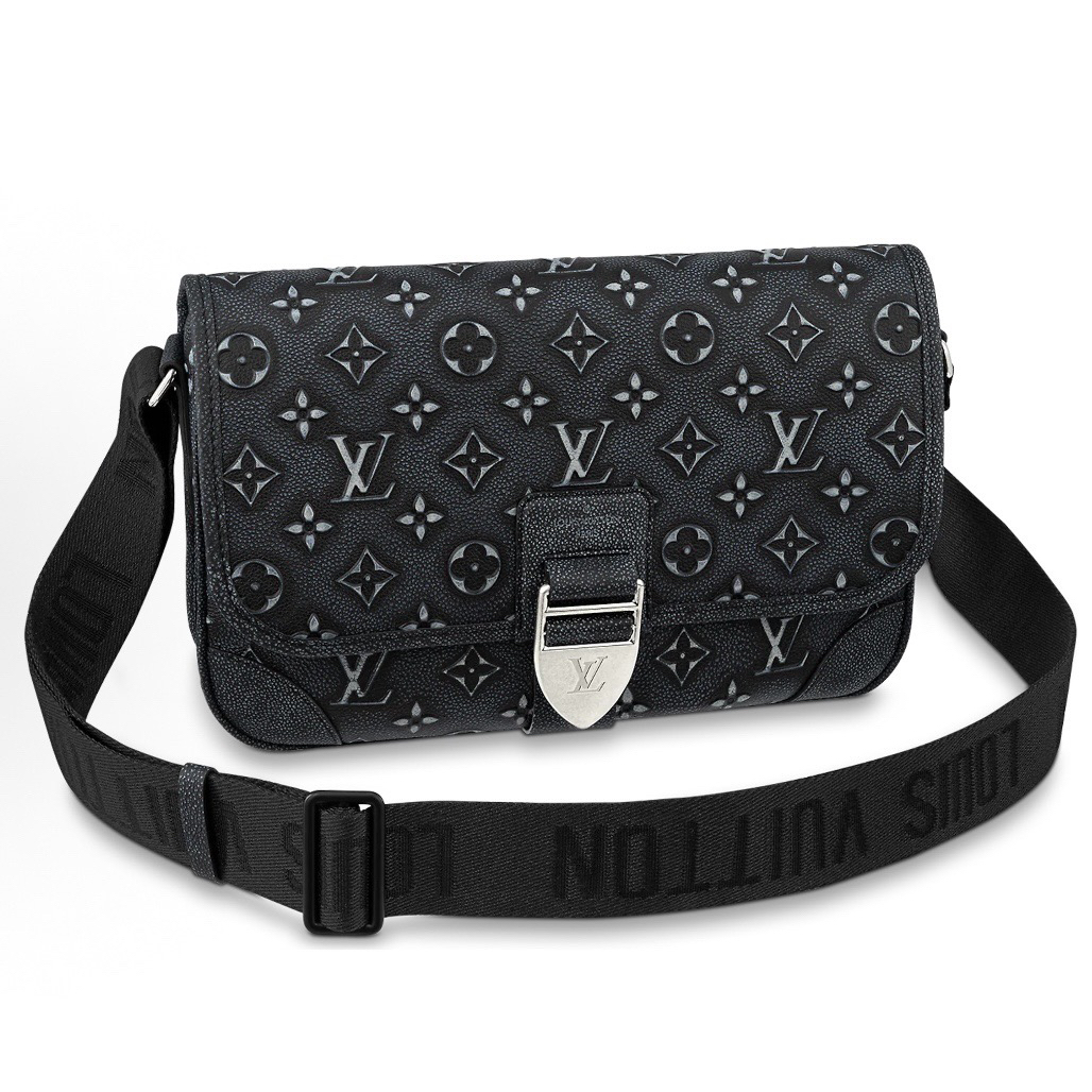 99新 LouisVuitton/路易威登 Archy系列浮雕印花斜挎包 G005