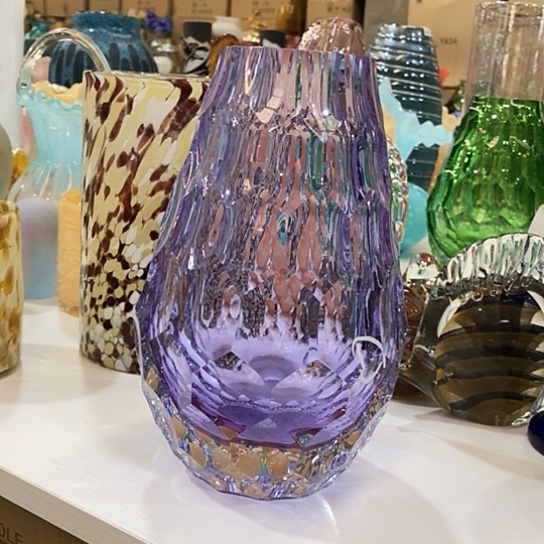 琉璃水晶花瓶高22厘米口径6厘米