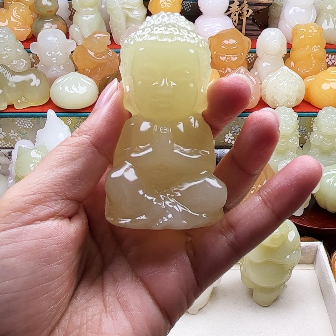 左***子石材佛手吧摆件家居