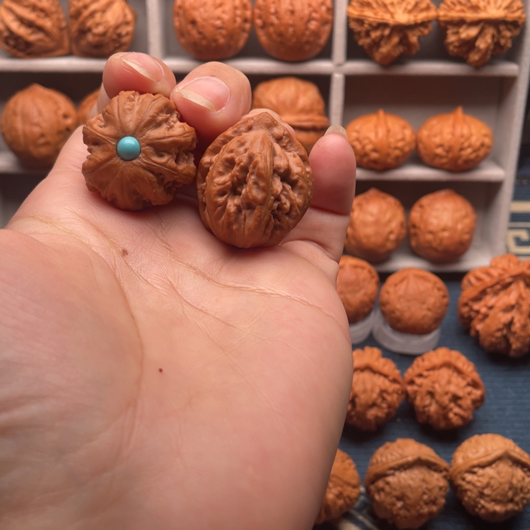 把件文玩核桃底八棱