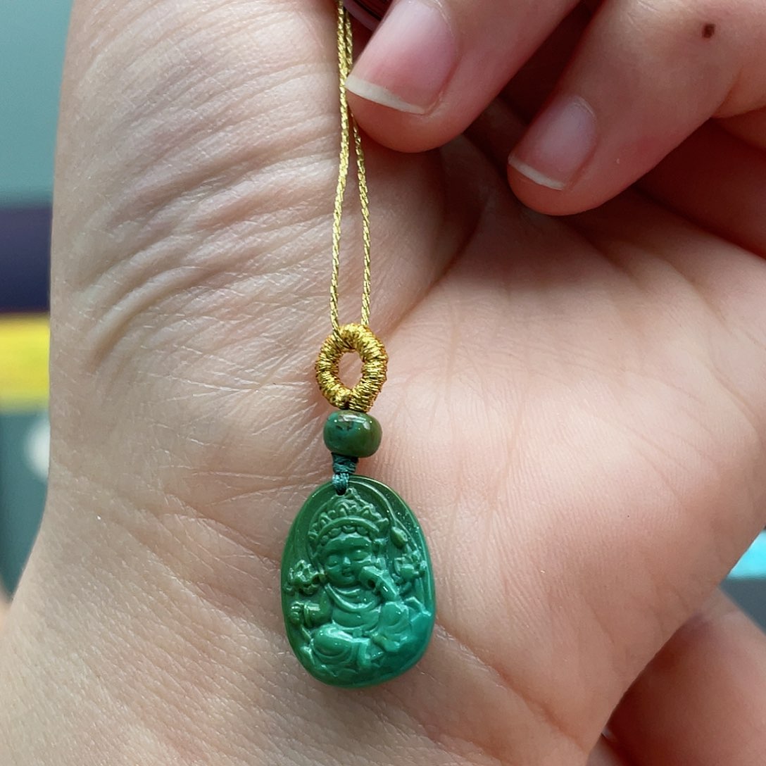 绿松石颈饰18K金镶嵌