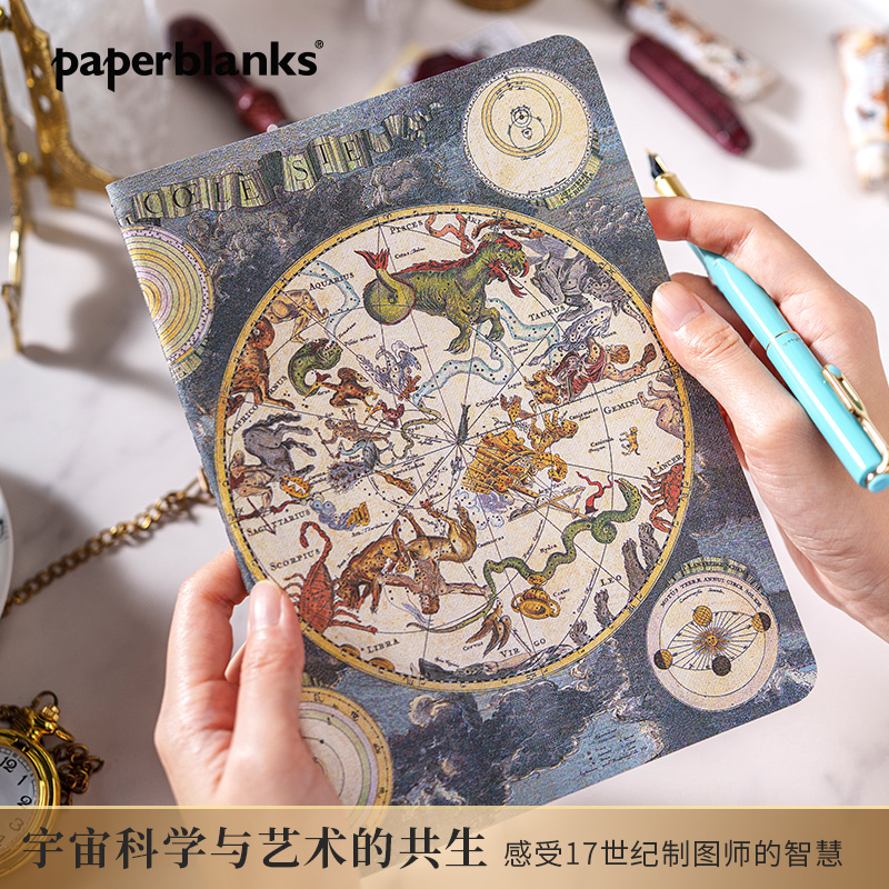 【停产】paperblanks早期绘图系列西半球地图笔记本本子文具