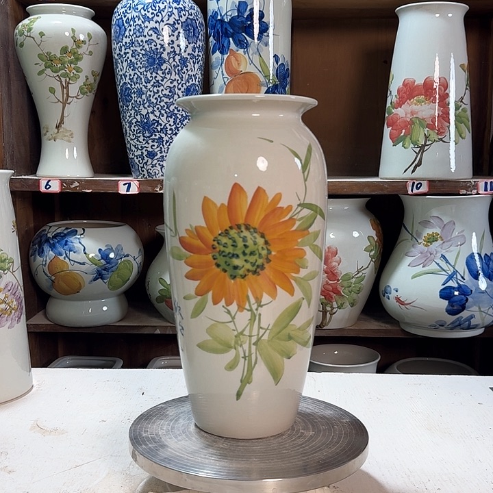 瓶高32向日葵陶瓷陶瓷