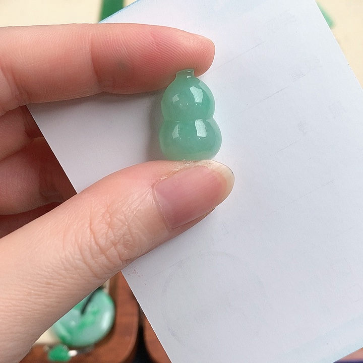 颈饰18K金镶嵌翡翠764356778