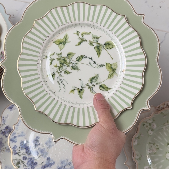 复***猫瓷10.5寸牛排盘17.5米，小盘12.5米