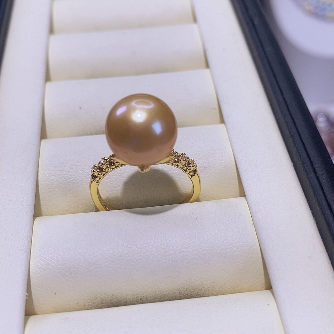淡水珍珠戒指合金