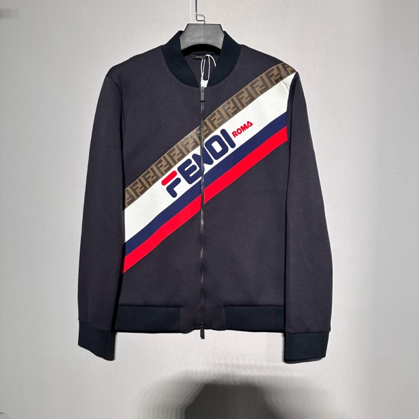 99新 FENDI/芬迪 99新 芬迪 字母满印刺绣外套夹克50码价12200