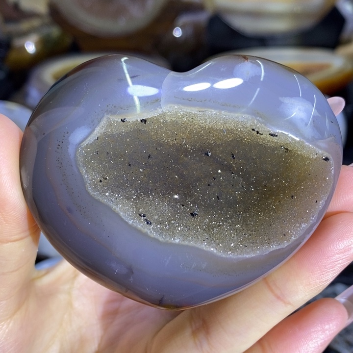 未镶嵌珠宝半成品水晶彩晶爱心