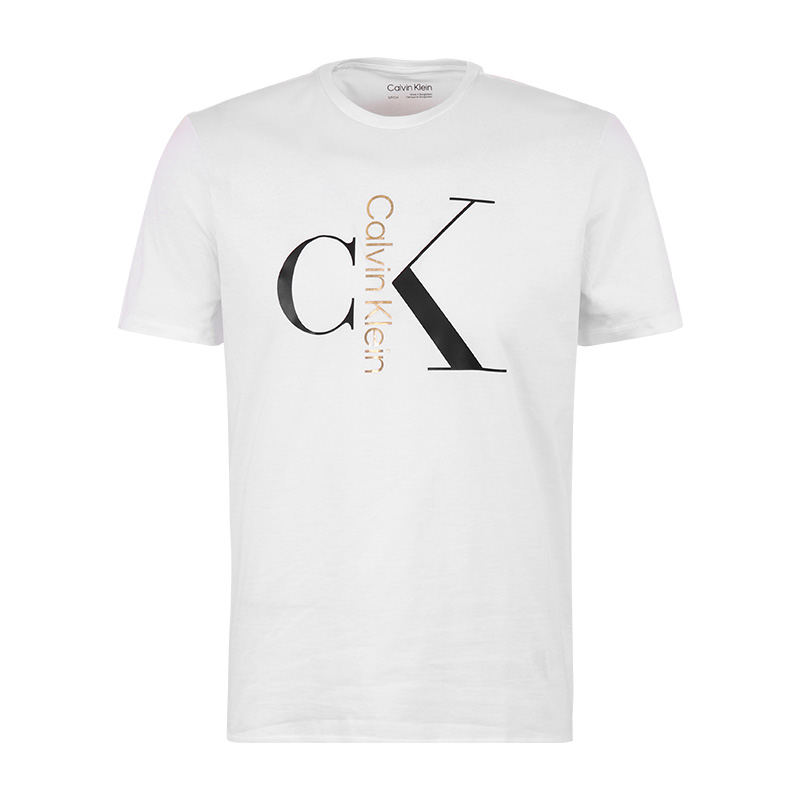Calvin Klein/卡尔文·克雷恩CK短袖T恤时尚夏季情侣圆领40KC829