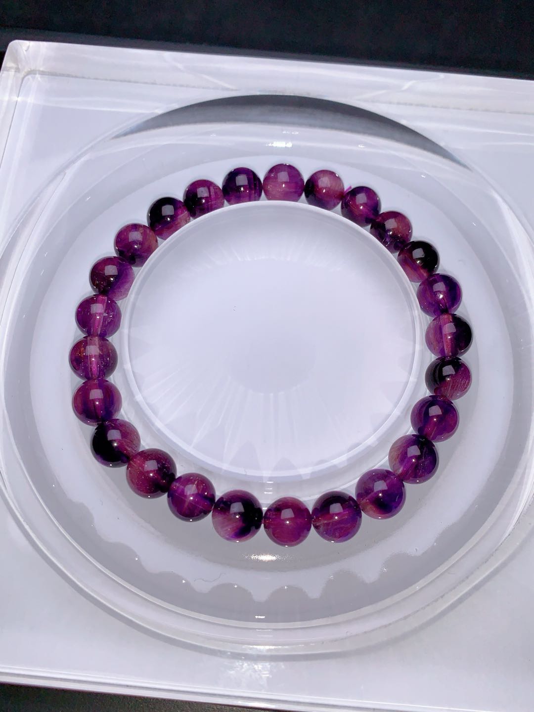 上老矿天然紫发金沙超七三轮骨干手链