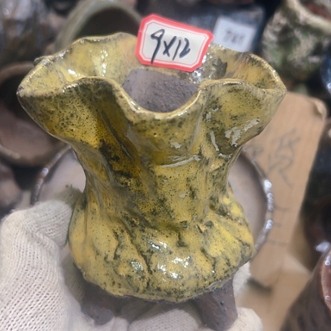 红陶粗陶花盆手工