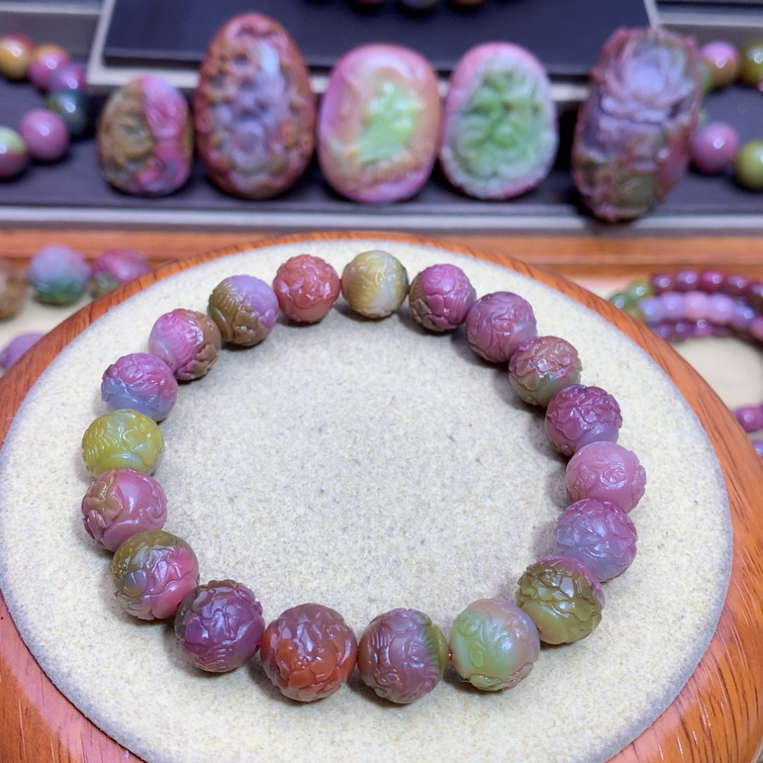 玛瑙手链未镶嵌盐源