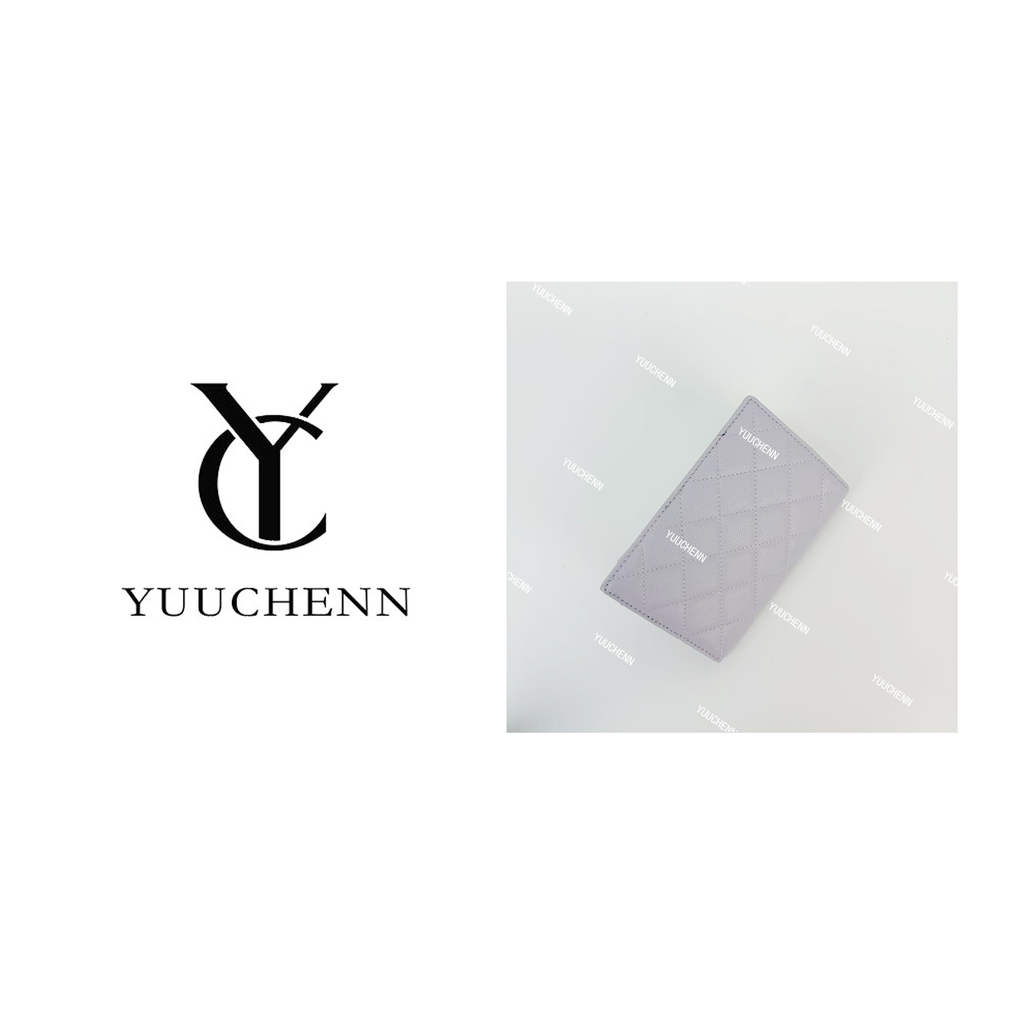 YUUCHENN/香奶奶同款【卡包】鱼子酱牛皮15cm 香芋紫 HH5641