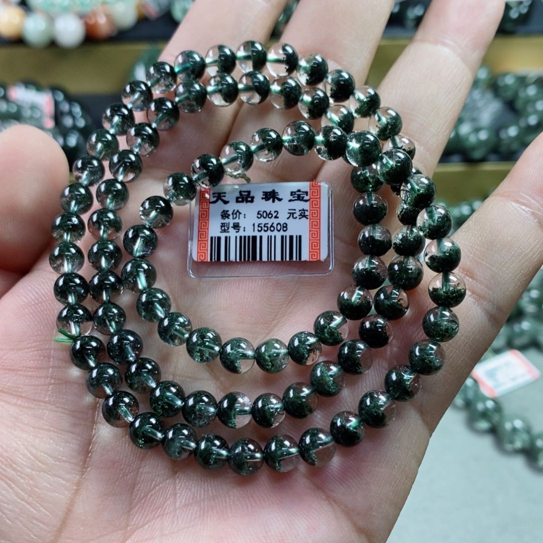 水晶手串未镶嵌绿幽灵155608