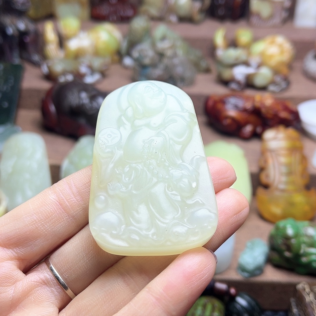 白玉菩提吊坠55。。