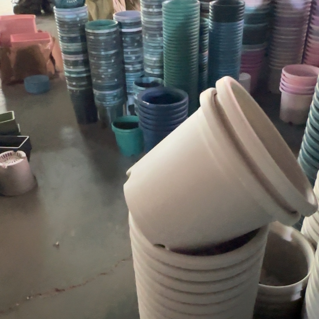 树脂四季盆3#无拖灰白微瑕10