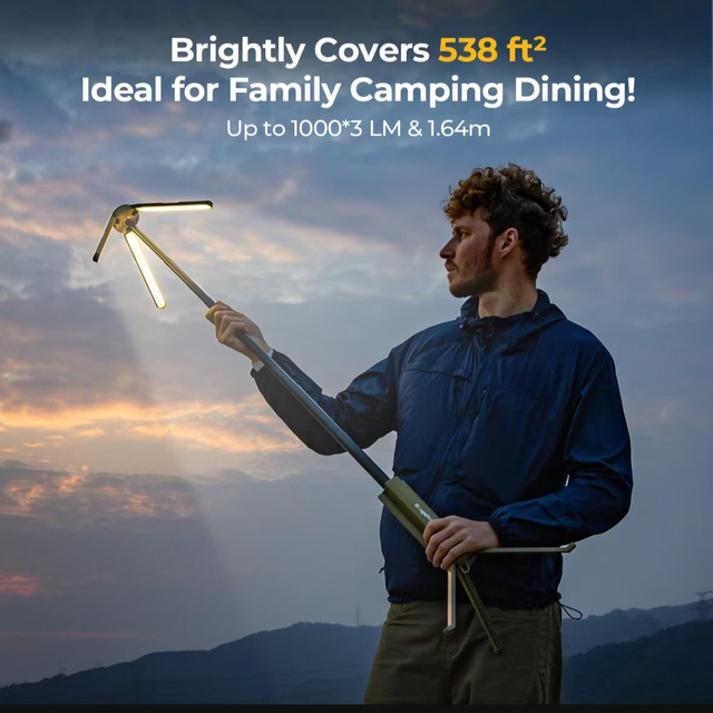 YO伸缩折叠三脚架露营灯超长续航营地台灯户外可携式野营灯帐篷灯