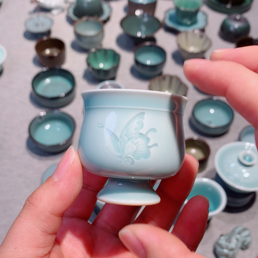 D***3龙泉青瓷茶具杯子