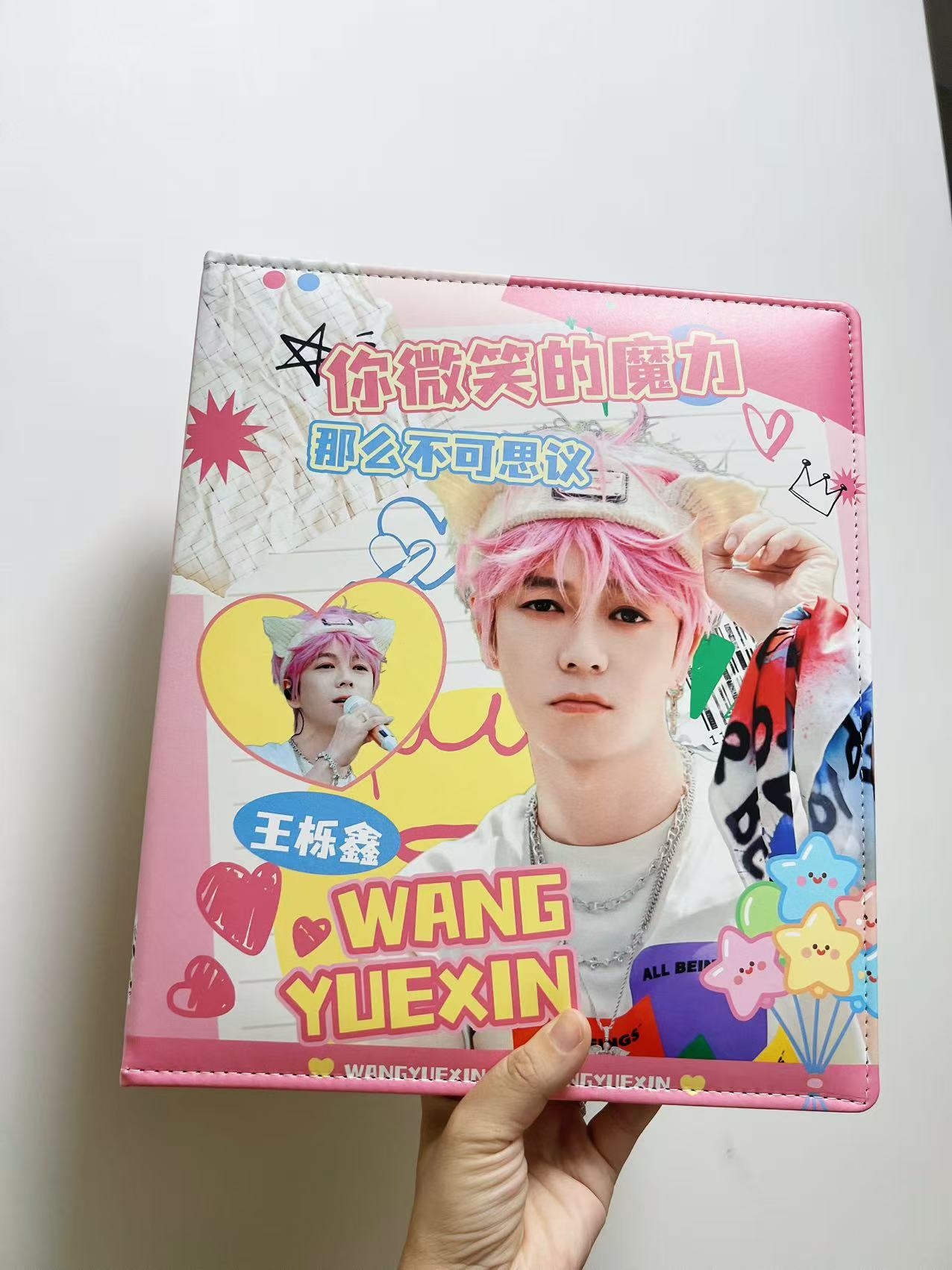 原创再就业男团卡册 皮质A4九宫格收纳册